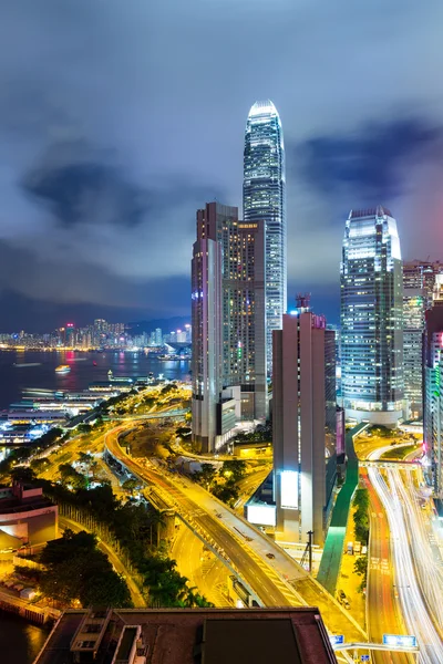 Hong kong cidade à noite — Fotografia de Stock