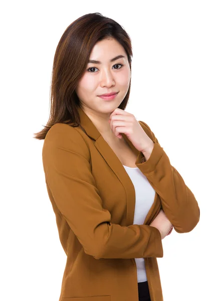 Young asian buisnesswoman in business suit — Stock Photo, Image