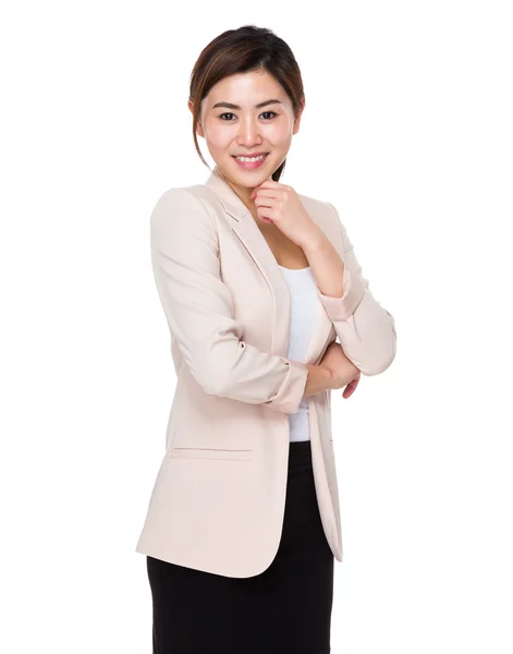 Young asian buisnesswoman in business suit — Stock Photo, Image