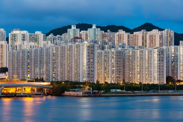 Hong kong city bei Nacht — Stockfoto