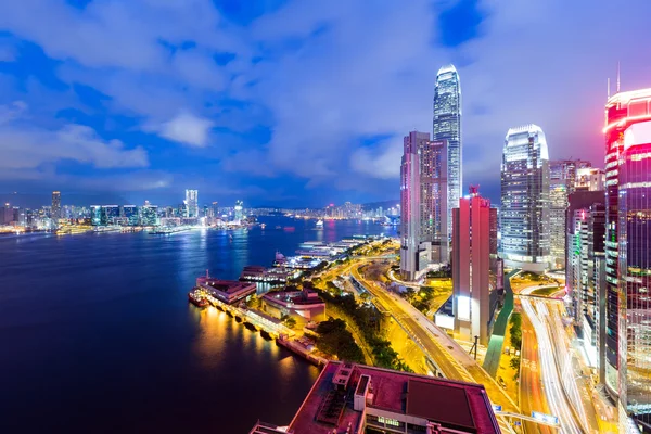 Hong kong stad på natten — Stockfoto