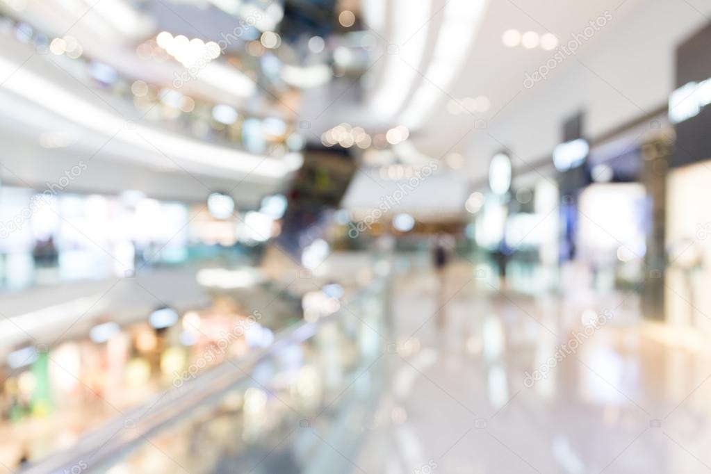 Blurred shopping mall background