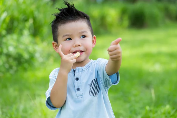 Schattige Aziatische kleine jongen — Stockfoto