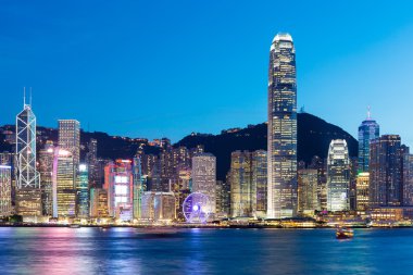 Geceleyin Hong Kong Şehri