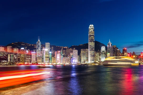 Hong kong stad på natten — Stockfoto