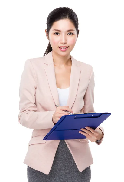 Young asian businesswoman in business suit — Stock Photo, Image