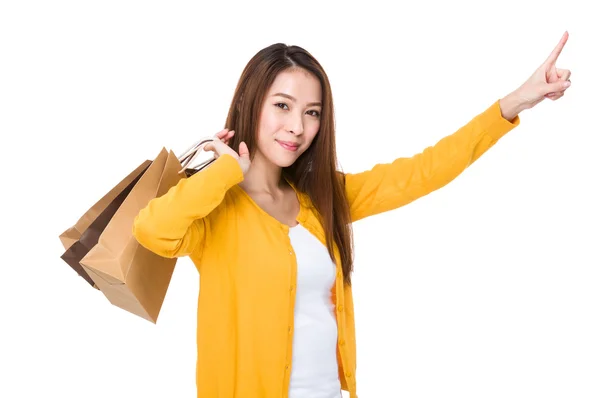 Asiática jovem mulher em amarelo cardigan — Fotografia de Stock