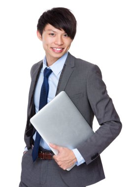 İş takım elbiseli genç yakışıklı işadamı