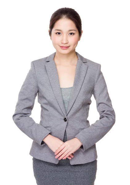 Asiatique jeune femme d'affaires en costume d'affaires — Photo