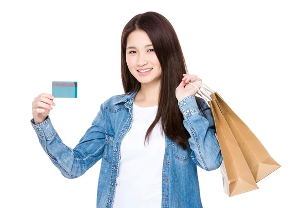 Asian young woman in jeans shirt — Stock Photo, Image