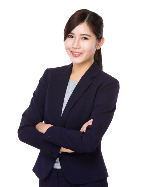 Asiática joven mujer de negocios en traje de negocios — Foto de Stock