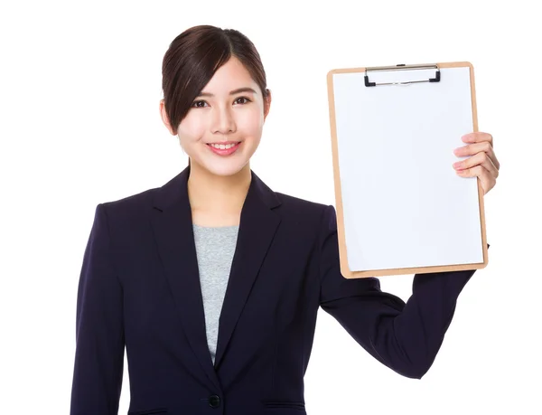 Asian young businesswoman in business suit — Stock Photo, Image