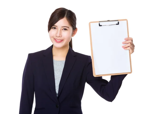 Asian young businesswoman in business suit — Stock Photo, Image