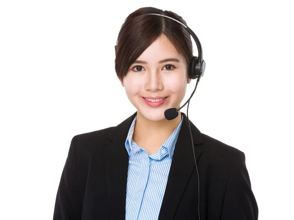 Asiatico femmina cliente servizi operatore — Foto Stock