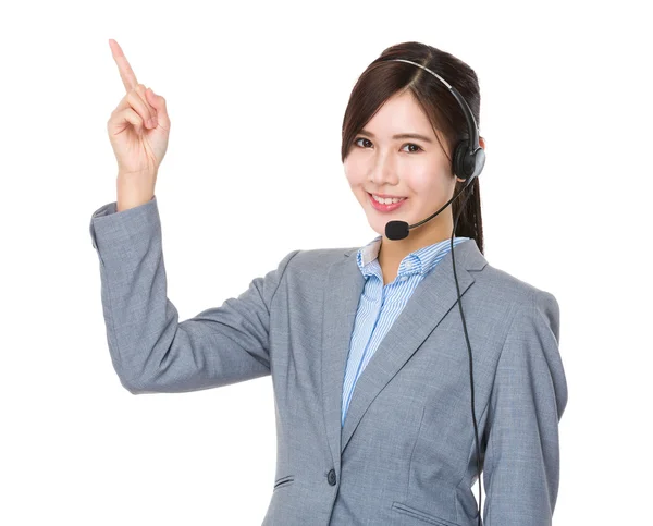 Asiatische weiblich customer services operator — Stockfoto