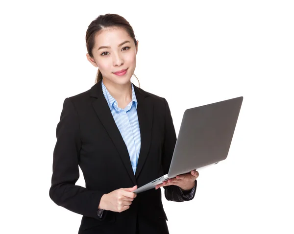 Asian young businesswoman in business suit — Stock Photo, Image