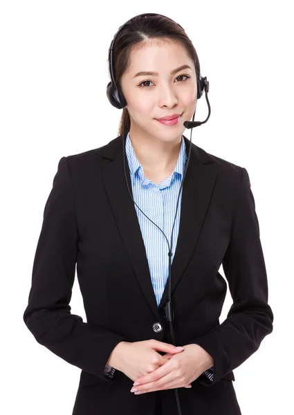 Asiatique femme service à la clientèle opérateur — Photo