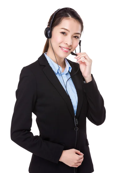 Asiatische weiblich customer services operator — Stockfoto