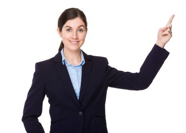 Beyaz esmer iş kadını iş kıyafeti