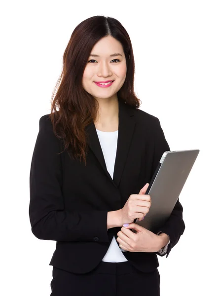 Asian young businesswoman in business suit — Stock Photo, Image