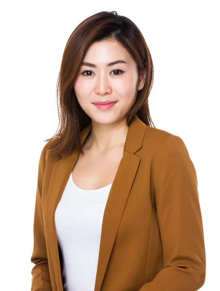 Asian young businesswoman in business suit — Stock Photo, Image