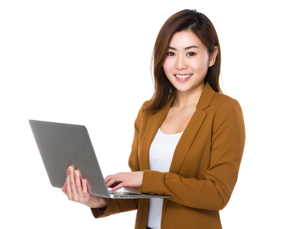 Asian young businesswoman in business suit — Stock Photo, Image