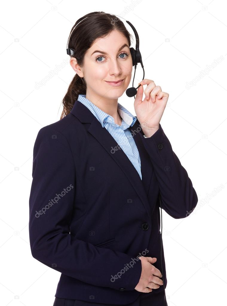 customer services operator with headset