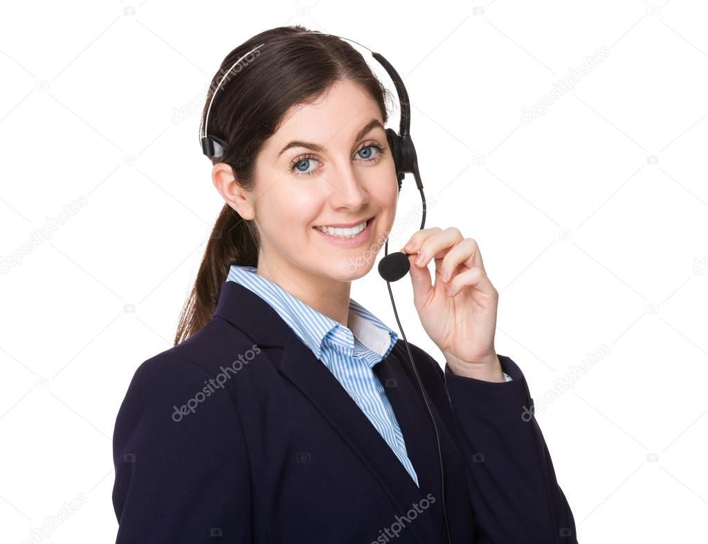 customer services operator with headset