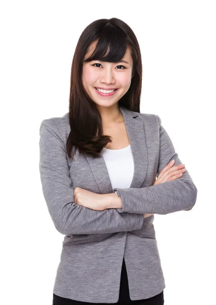 Asiática empresária posando — Fotografia de Stock