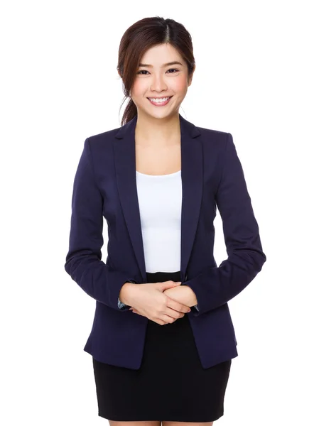 Asiática mujer de negocios sonriendo — Foto de Stock