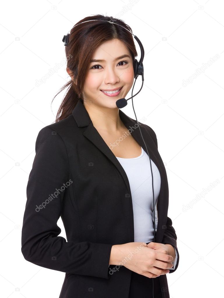 Customer services consultant posing
