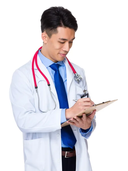 Male Doctor taking note — Stock Photo, Image