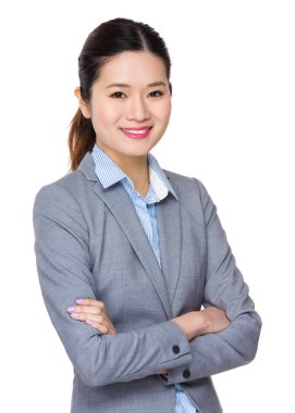 Asya iş kadını gülümseyen