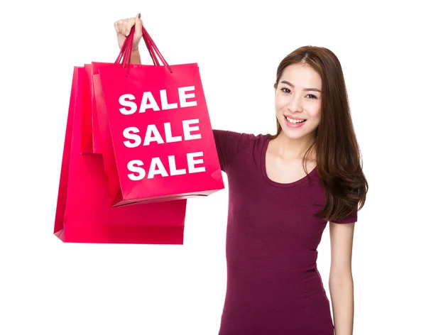 Woman holding   shopping bags — Stock Photo, Image