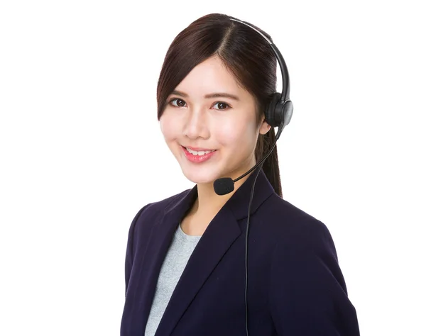 Kunden tjänster operatören med headset — Stockfoto