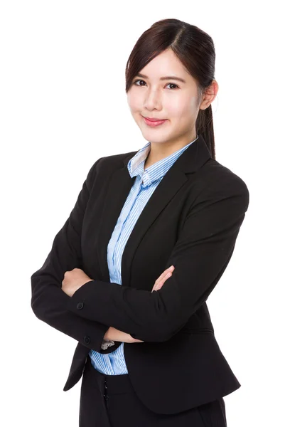 Asiatische junge Geschäftsfrau in Business-Anzug — Stockfoto