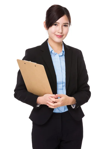 Asian young businesswoman in business suit — Stock Photo, Image