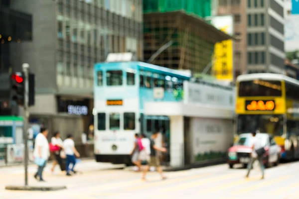 Crosswalk e pedoni in strada a Hong Kong — Foto Stock