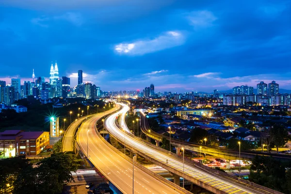 Kuala Lumpur città di notte — Foto Stock