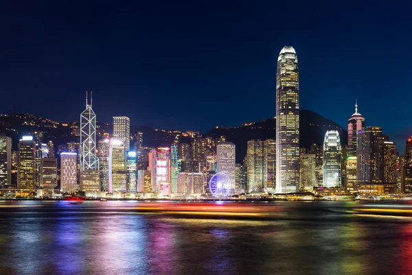 Hong kong stad på natten — Stockfoto