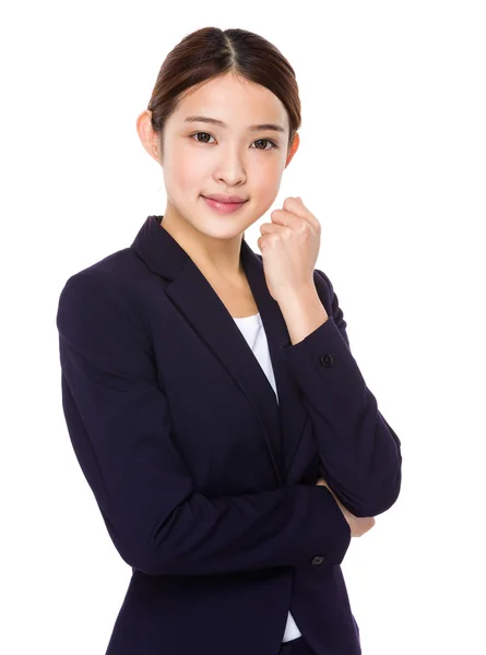 Asian young businesswoman in business suit — Stock Photo, Image