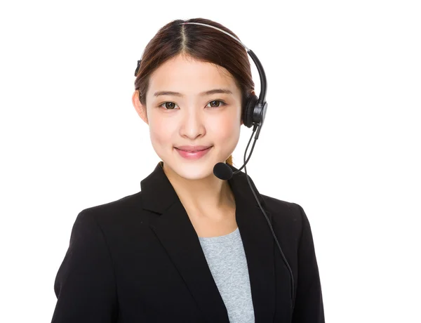 Kunden tjänster operatören med headset — Stockfoto