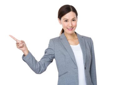 Asya genç iş kadını iş kıyafeti