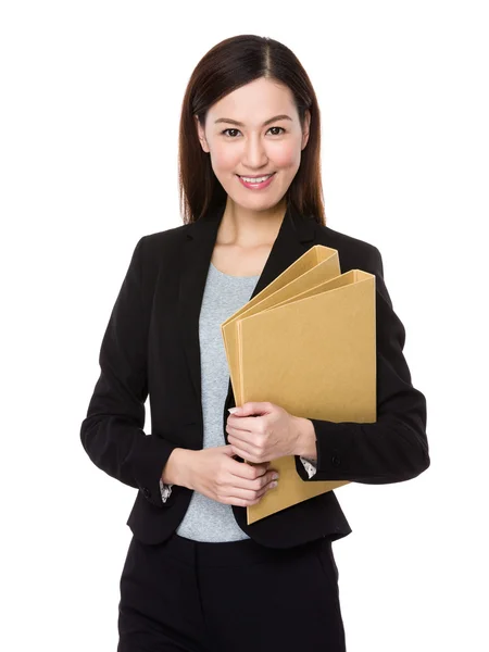 Asian young businesswoman in business suit — Stock Photo, Image