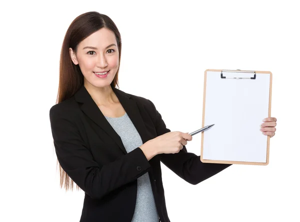 Asian young businesswoman in business suit — Stock Photo, Image