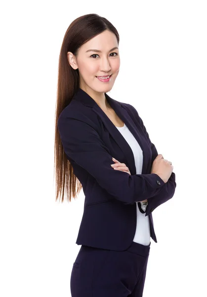 Asian young businesswoman in business suit — Stock Photo, Image