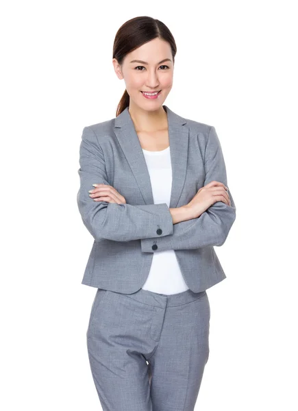 Asiática joven mujer de negocios en traje de negocios — Foto de Stock