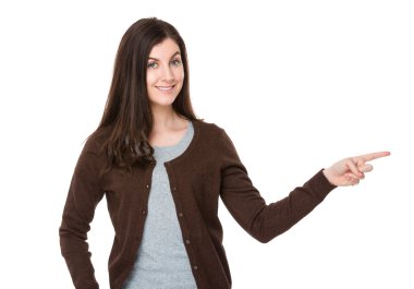 kahverengi hırka beyaz esmer kadın