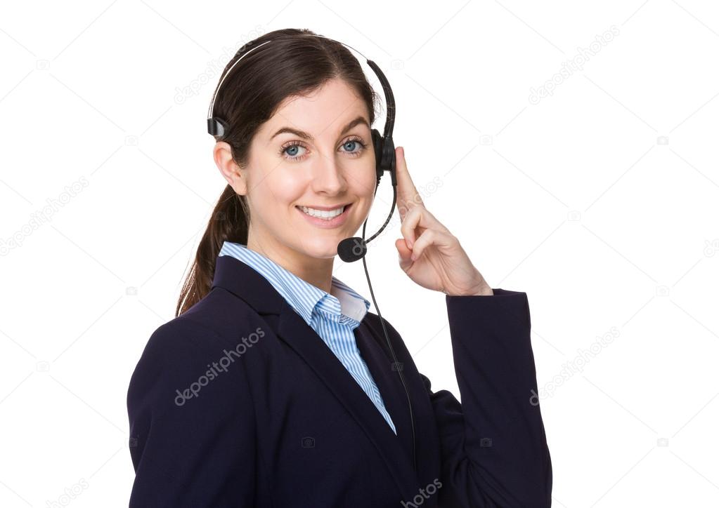 customer services operator with headset