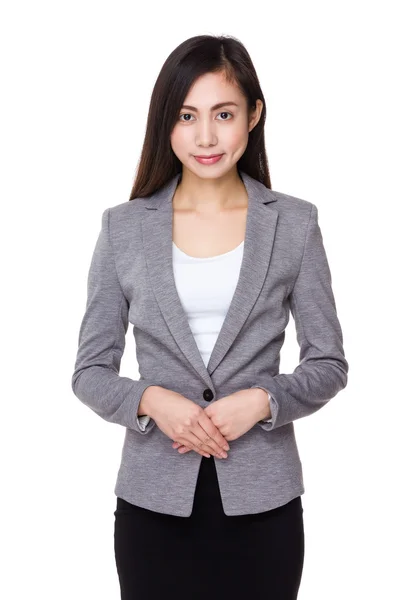 Jeune femme d'affaires asiatique en costume d'affaires — Photo